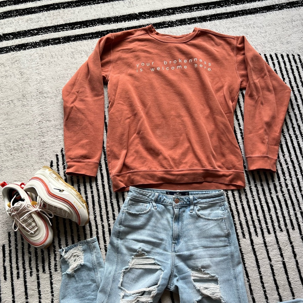 Oversized Orange Crewneck M